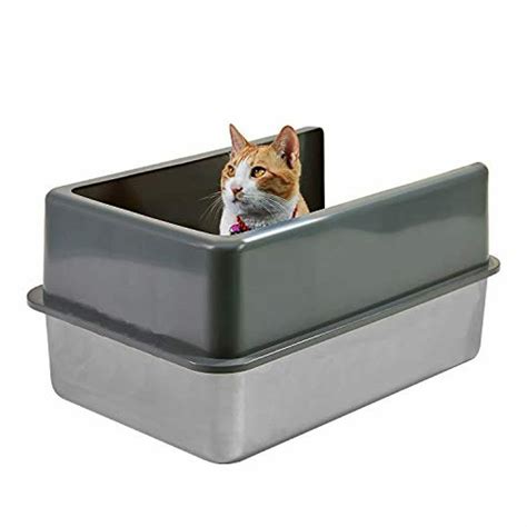 stainless steel enclosed cat litter box|stainless steel litter box huge.